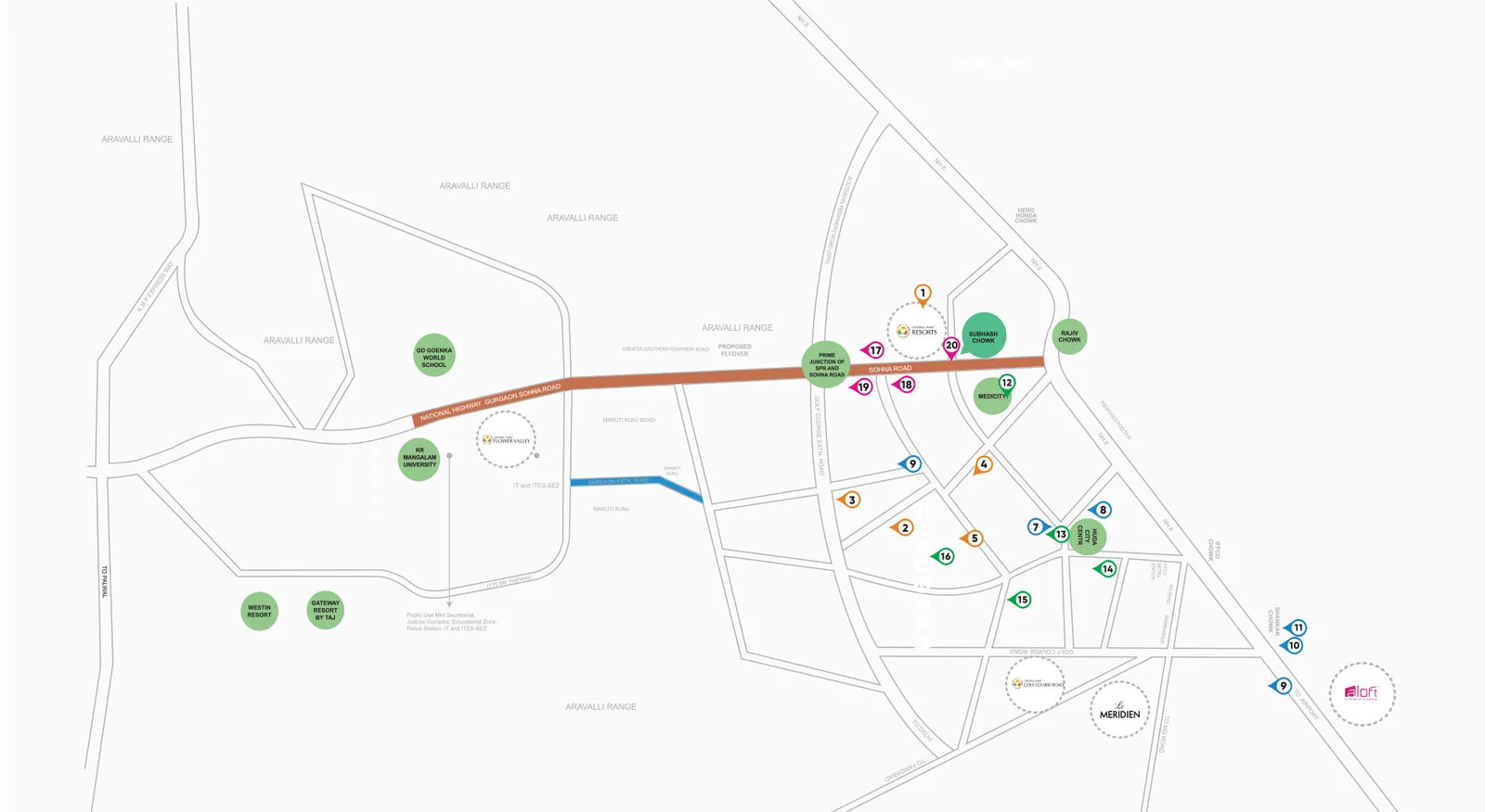 True Habitat Luxe Residency 112 Location Map