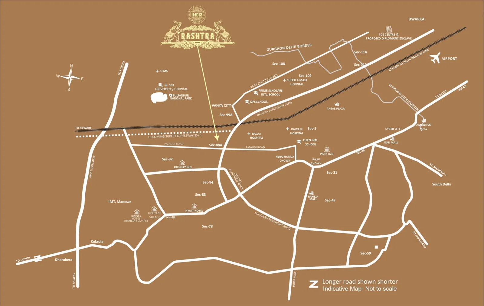 True Habitat Luxe Residency 112 Location Map