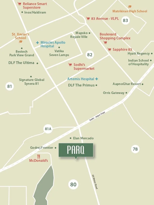 True Habitat Luxe Residency 112 Location Map