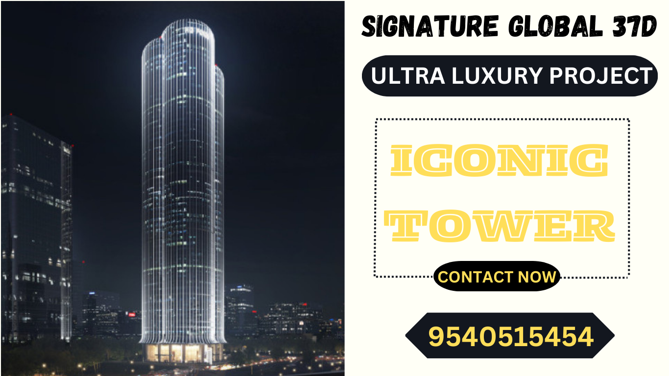 "Architectural excellence and modern living converge at Signature Global 37D Highrise on the Dwarka Expressway. A skyline-defining project with contemporary design, luxurious amenities, and strategic location, offering one, two, and three-bedroom apartments. Elevate your lifestyle with this visionary residential development."